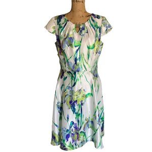 R&K Originals Fit and Flare Cap Sleeve Dress
